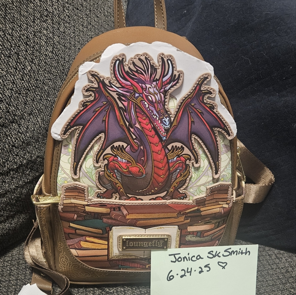 B.A.M. Exclusive Loungefly Book Dragon Backpack
